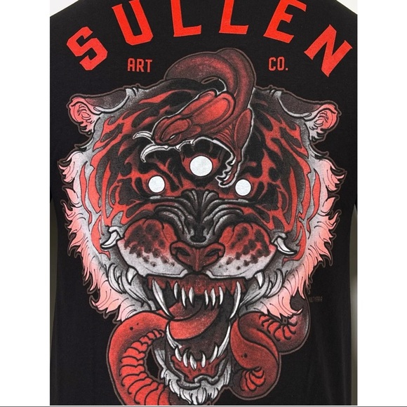 Sullen Men's T-shirt 3 EYE TIGER Tattoos Urban Design Premium Quality - Picture 11 of 12